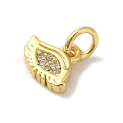 Brass Micro Pave Cubic Zirconia Charms&nbsp;KK-M283-19A-01