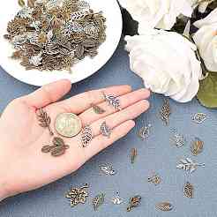 Tibetan Style Alloy Leaf Pendants&nbsp;TIBEP-PH0001-10-LF