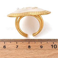 304 Stainless Steel Adjustable Cuff Rings for Women&nbsp;RJEW-S632-01G