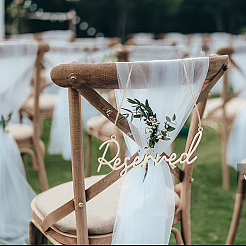 Wood Reserved Seating Sign Hanging Decorations&nbsp;HJEW-WH0069-20A