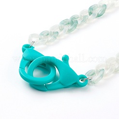 Personalized Acrylic Curb Chain Necklaces&nbsp;NJEW-JN03431-02