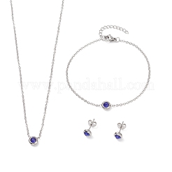 304 Stainless Steel Jewelry Sets&nbsp;SJEW-H144-24B-P
