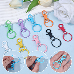 18Pcs 9 Colors Spray Painted Zinc Alloy Swivel Clasps&nbsp;FIND-SP0005-54