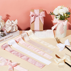 5 Rolls 5 Colors Polyester Frayed Ribbon&nbsp;OCOR-PH0002-79