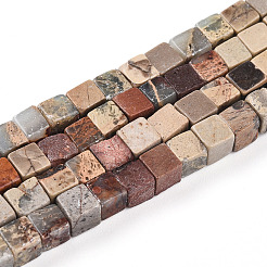 Natural Aqua Terra Jasper Beads Strands&nbsp;G-T140-43B