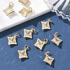 SHEGRACE Brass Clear Cubic Zirconia Pendants&nbsp;XGRQ3K980-522G