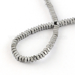 Square Electroplated Non-magnetic Synthetic Hematite Bead Spacers&nbsp;G-R259-75G