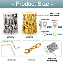 DIY Iron Cable Chains Necklaces/Bracelets Making Kits&nbsp;DIY-TA0011-77