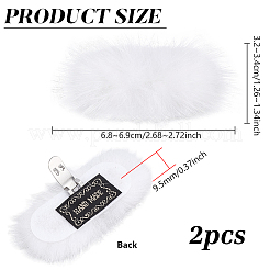 Mink Hair Shoe Buckle Clips&nbsp;FIND-WH0148-467B
