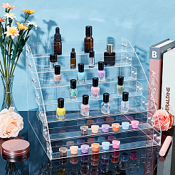 7-Tier Assembled Transparent Acrylic Cosmetic Organizer Display Racks&nbsp;ODIS-WH0030-35
