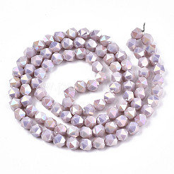 Electroplate Opaque Glass Beads Strands&nbsp;LS-EGLA-T019-05R