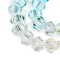 Gradient Color Baking Paint Glass Bead Strands&nbsp;LS-DGLA-A039-T6mm-A07