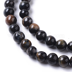 Grade AB Natural Blue Tiger Eye(Dyed & Heated) Beads Strands&nbsp;G-I261-D01-6mm