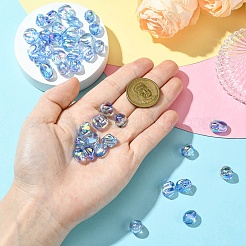 40Pcs 8 Styles Electroplate Transparen Acrylic Beads&nbsp;OACR-CJ0002-48
