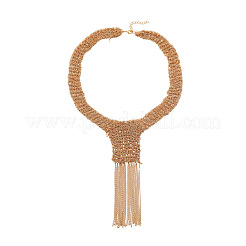 Alloy Multi-Strand Tassel Bib Necklaces for Women&nbsp;WG6F2C6-01