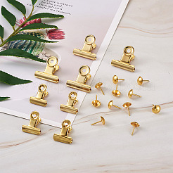 Iron Clips and Round Head Drawing Pins&nbsp;AJEW-TA0001-14G