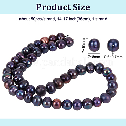 1 Strand Natural Cultured Freshwater Pearl Beads Strands&nbsp;PEAR-BC0001-05