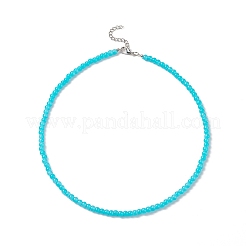 Baking Paint Imitation Jade Glass Beaded Necklace Sets for Women&nbsp;NJEW-JN04196