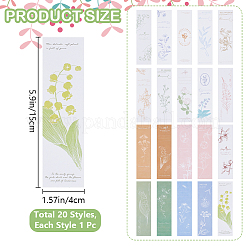 20Pcs 20 Style Paper Bookmarks&nbsp;AJEW-WH0007-12