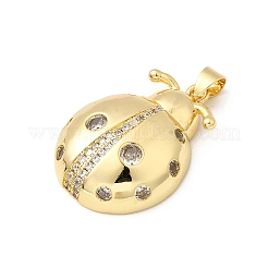 Brass Micro Pave Cubic Zirconia Pendants&nbsp;KK-I359-12G