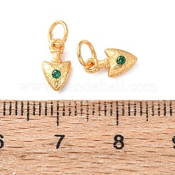 Brass Micro Pave Cubic Zirconia Charms&nbsp;KK-C157-41G