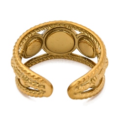 Round Natural Mixed Stone Finger Rings&nbsp;RJEW-Q822-31G