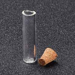 Tube Glass Cork Bottles Ornament&nbsp;AJEW-O032-04I