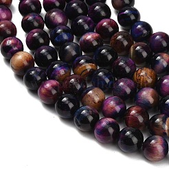Natural Tiger Eye Beads Strands&nbsp;LS-G-F591-18-12mm-10