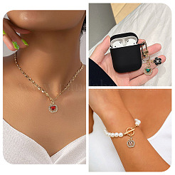 10Pcs UV Plating Alloy Pendants&nbsp;ALRI-TADJ0001-04