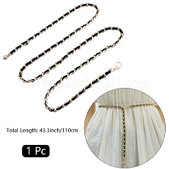 1Pc Alloy PU Leather Braided Waist Chains for Woman&nbsp;DIY-CL0001-09