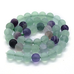 Natural Fluorite Beads Strands&nbsp;G-G763-13-6mm