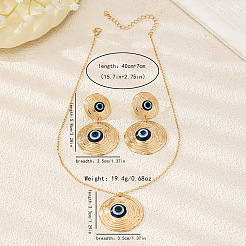 Alloy Enamel Earrings & Necklaces Sets for Women&nbsp;FS-WG4BD64-01