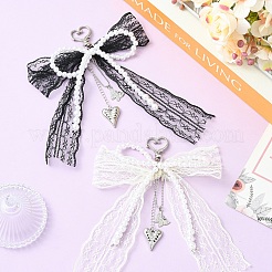 ABS Plastic Imitation Pearl & Polyester Pendant Decorations&nbsp;HJEW-YW00468-01