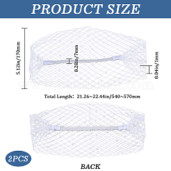 Polyester Mesh Veil Headband&nbsp;OHAR-WH0015-29B