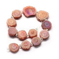 Natural Druzy Quartz Crystal Beads Strands&nbsp;G-F582-A10