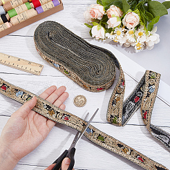 Polyester Embroidery Ribbon&nbsp;OCOR-WH0101-160B