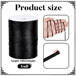 130M Nylon Rattail Satin Cord&nbsp;NWIR-WH0005-12C