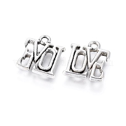 Valentine Gifts Ideas for Her Tibetan Style Alloy Charms&nbsp;TIBEP-S065-AS-FF