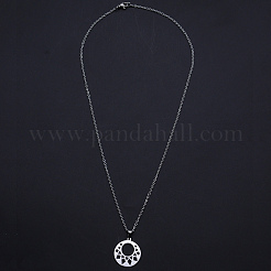 Non-Tarnish 201 Stainless Steel Pendants Necklaces&nbsp;NJEW-S105-JN683-45-1