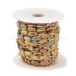 Enamel Oval Link Chains&nbsp;CHS-G028-19G