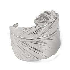 Leaf 304 Stainless Steel Bangles for Women&nbsp;BJEW-B104-09P