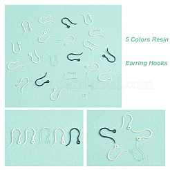 150Pcs 5 Colors Resin Earring Hooks&nbsp;RESI-PH0001-78