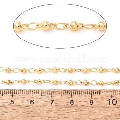 Brass Oval and Round Link Chain&nbsp;KK-CBA3297-10G