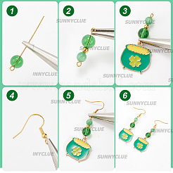 DIY Saint Patrick's Day Theme Dangle Earring Making Kits&nbsp;DIY-SC0024-74