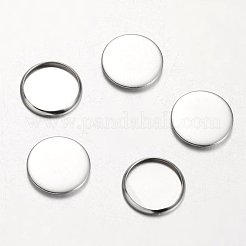 Tarnish Resistant Stainless Steel Plain Edge Bezel Cups&nbsp;STAS-M226-03B