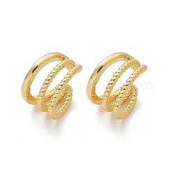 Triple-Layer Brass Open Cuff Earrings for Women&nbsp;EJEW-G297-33G