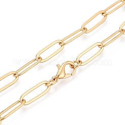 Brass Paperclip Chains&nbsp;MAK-S072-13B-G