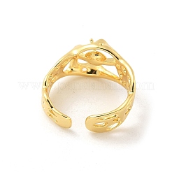 Brass Cup Peg Open Cuff Ring Settings&nbsp;KK-G518-08G-01