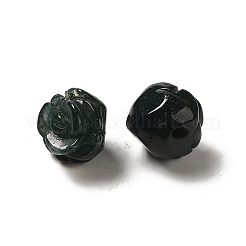 Natural Moss Agate Carved Flower Scattered Beads&nbsp;G-O156-B-19