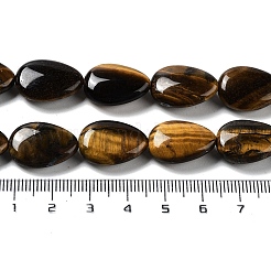 Natural Teardrop Tiger Eye Beads Strands&nbsp;G-L242-26